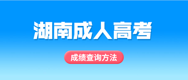 邵阳（参考湖南）成人高考成绩查询方法
