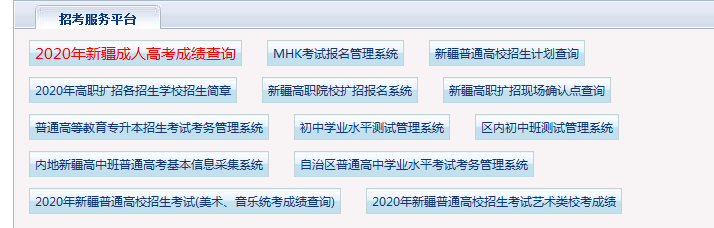 2021年新疆成人高考成绩查询