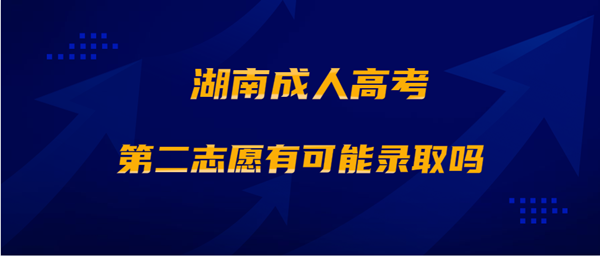 湖南成人高考第二志愿有可能录取吗