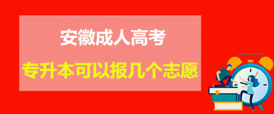 安徽成人高考专升本可以报几个志愿