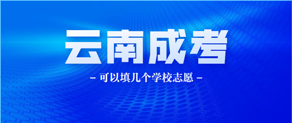 2020年云南成考可以填几个学校志愿