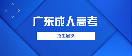 2020年广东成人高考招生层次