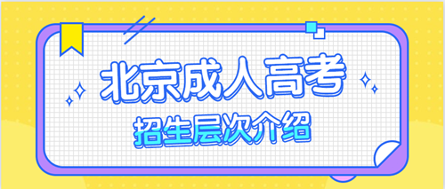 2020年北京成人高考招生层次