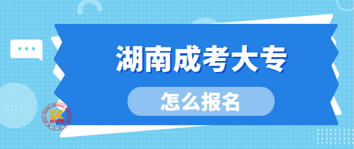2021年湖南成考大专怎么报名