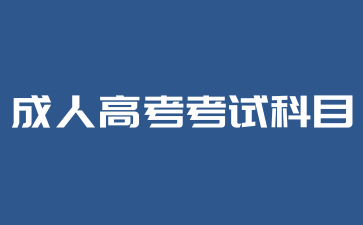 2024年上海成人高考考试科目